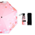 High Quality 5 Fold Umbrella Manual Open Mini Pocket Umbrella Anti-UV Sun Protection Parasol